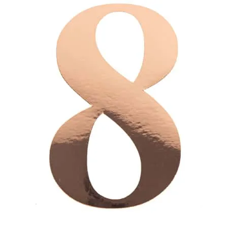 Stickers « 8 » Rose gold - ​Boulangerie-Pâtisserie | Pain au Levain & Viennoiseries​ Pains aux pépites de chocolat (CAP pâtisserie)