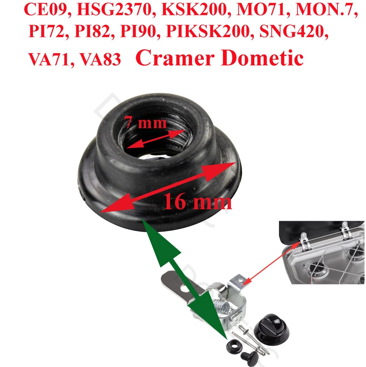 Dometic écrou fixation plaque verre charnière gazinière CE09 HSG2370 KSK200 MO71 MON.7 PI72 PI82 PIKSK200 SNG420 VA71 VA83 Accessoires Outdoor Liberté Mouvement