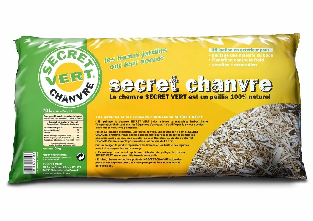 SECRET CHANVRE paillis chanvre UAB SECRET VERT Éclairage qualité frais port offerts