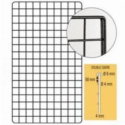 GRILLE DOUBLE CADRE 80CM GRIS MARTELÉ Saldi Straordinari Offerte Speciali Disponibili Adesso