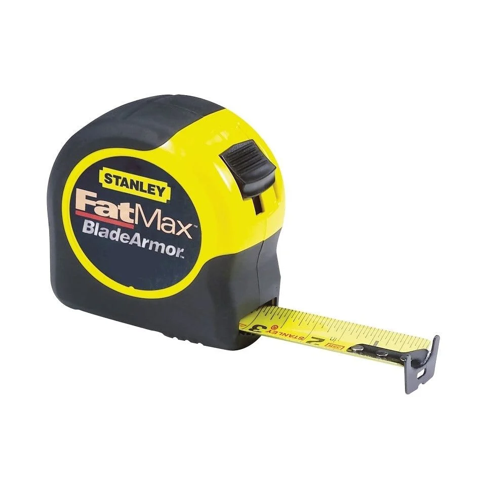 Ruban à mesurer STANLEY FAT MAX, lame de 16 pi de long, lame de 1-1/4 po de large, lame en acier, boîtier en ABS noir/jaune - Saldi Straordinari – Offerte Speciali Disponibili Adesso Mesure mètre à ruban Stanley Blade Armor FatMax Pro Xtreme 8 m x 32 mm