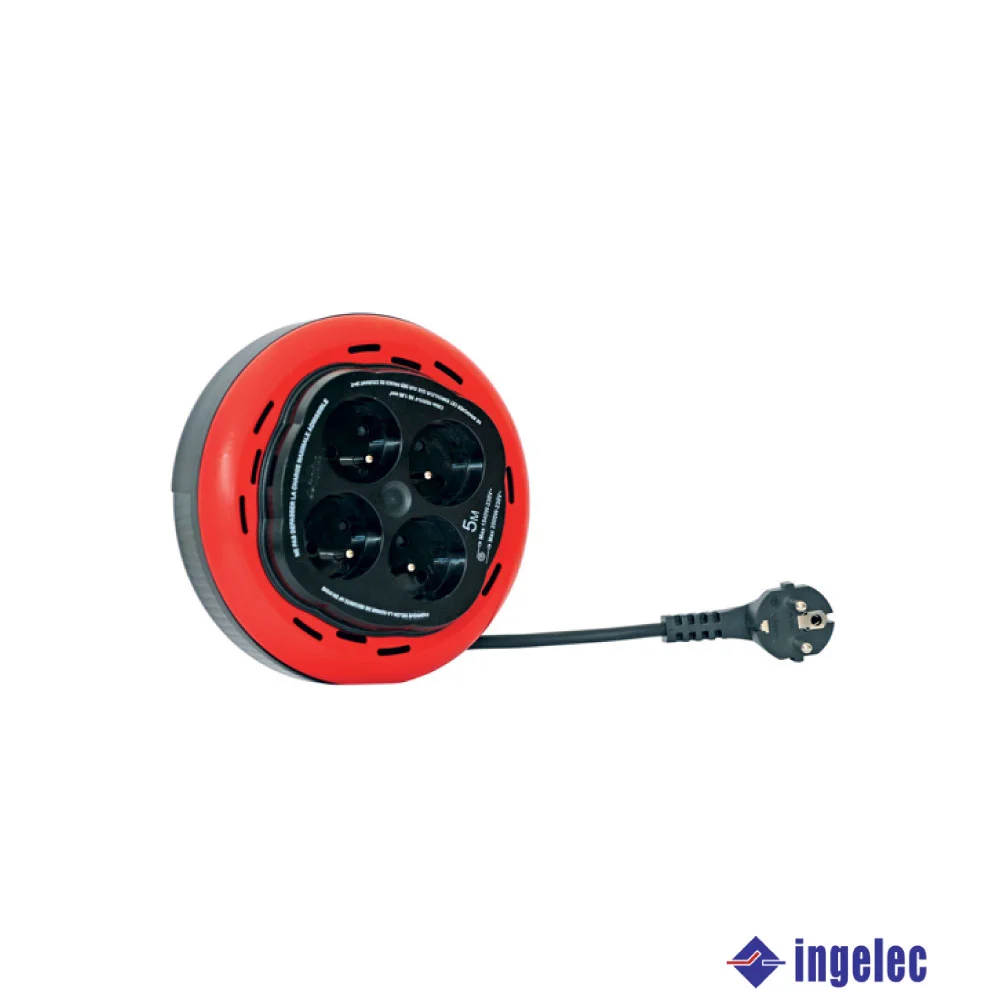 Enrouleur domestique 4 prises 2P+T 5M Ingelec - Saldi Straordinari – Offerte Speciali Disponibili Adesso Mini enrouleur turquoise 2 prises 16A + 2 prises USB Zenitech - Mondoffice