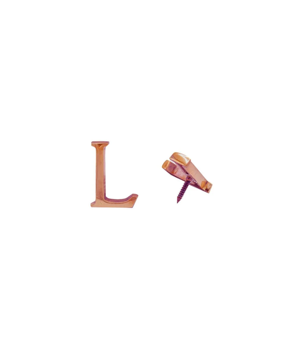 Copper Brass Letter L - Accessoires pratiques maison pour un intérieur plus fonctionnel - Campagne