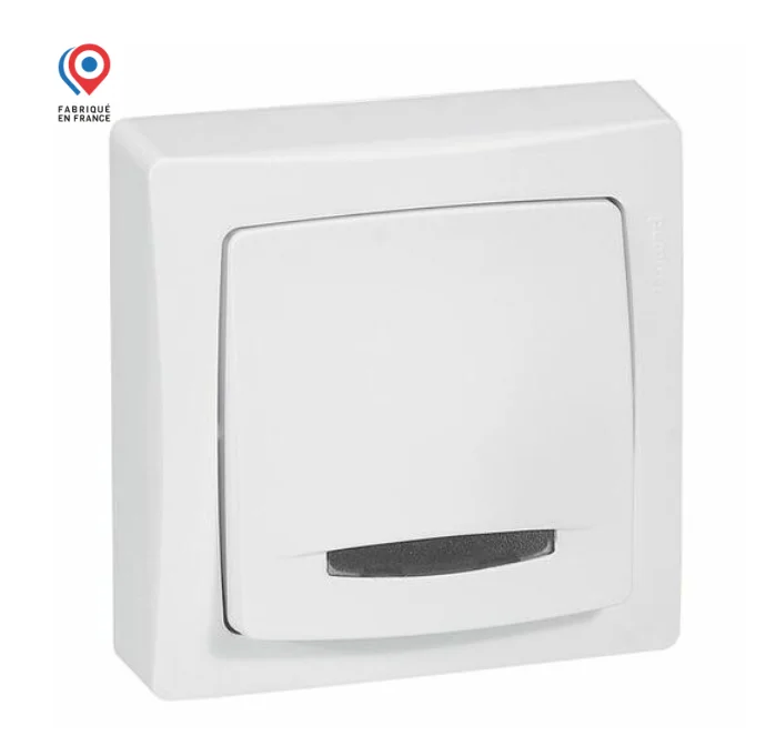 Poussoir à voyant en saillie complet – 086005- LEGRAND - ​Drones Professionnels & Grand Public | Boutique Française​ Bouton Poussoir Inox avec Cercle Lumineux Vert 1NO1NC 250V 5A Ø25mm Argent  - Audiophonics