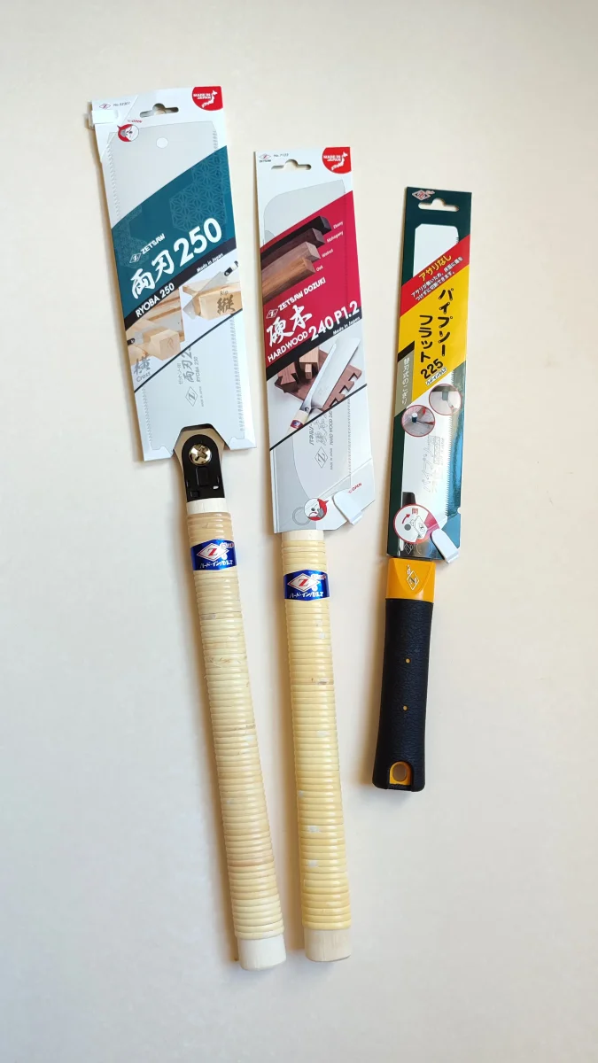 Set scies japonaises Ryoba Dozuki Kugihiki Accessoires Outdoor Liberté Mouvement
