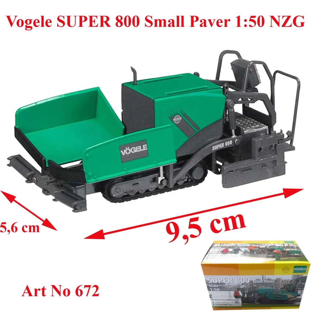 Vögele super 800 small paver No:672 Finisseuse au 1/50 par NZG - Accessoires Outdoor pour Plus de Liberté de Mouvement - {'count': 1, 'name': 'SCOOTER'}