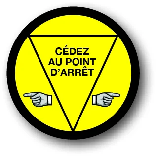 DuraSign pictogramme CÉDEZ AU POINT D’ARRÊT - Saldi Straordinari – Offerte Speciali Disponibili Adesso Panneau interdit de fumer/vapoter diamètre 25cm