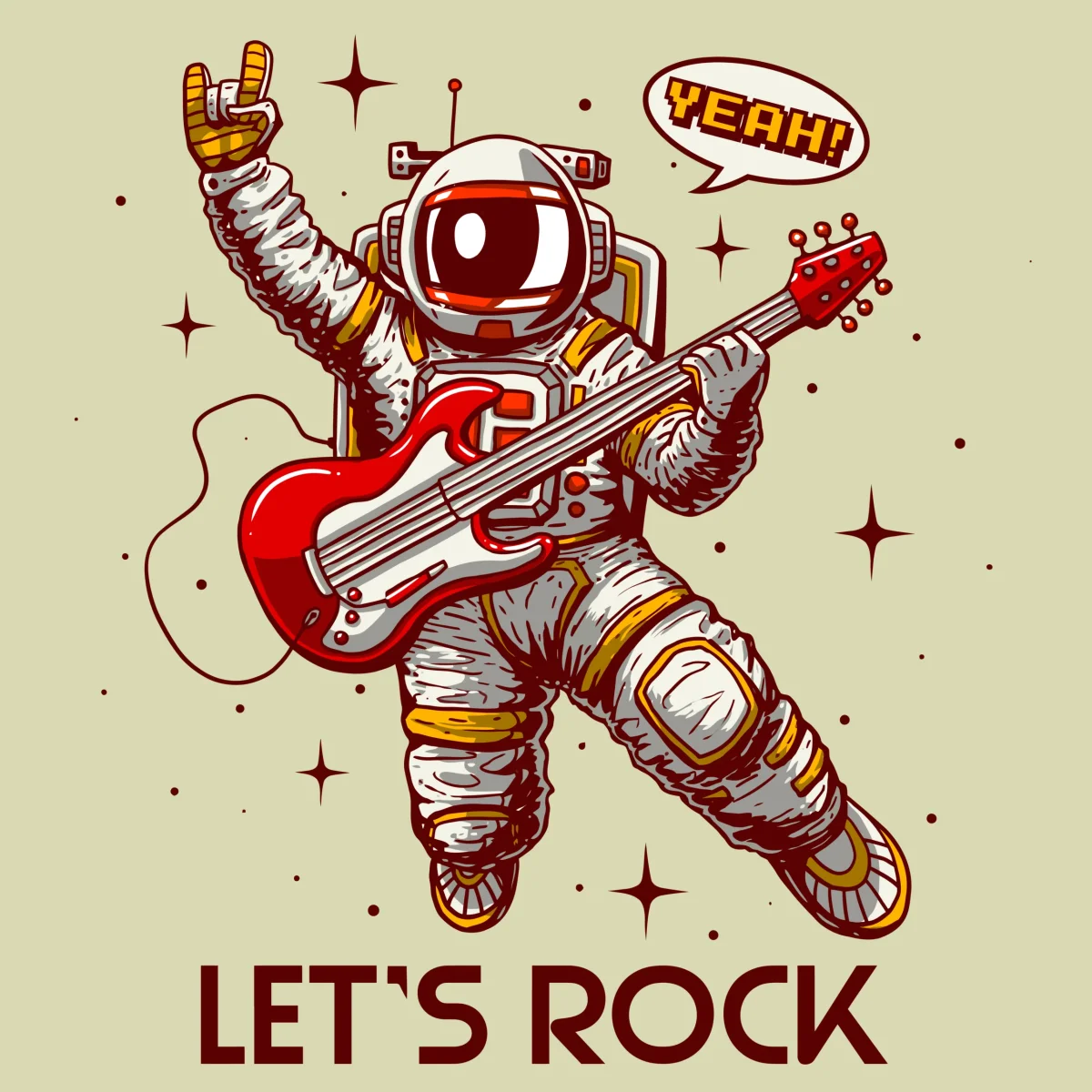 Papier peint Astronaute rock’n’roll - Saldi Straordinari – Offerte Speciali Disponibili Adesso - Fond