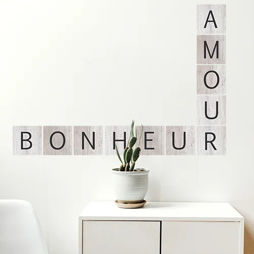 Sticker citation deco murale bonheur amour - Saldi Straordinari – Offerte Speciali Disponibili Adesso - positive citation bonheur