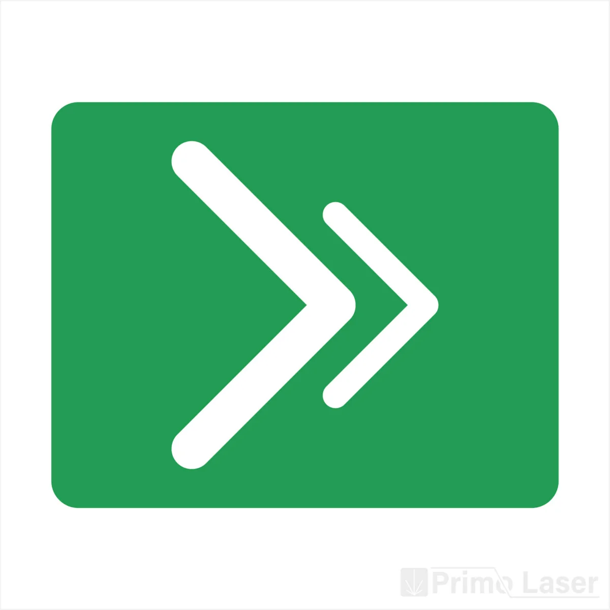 Plaque avec pictogramme vert flèche directionnelle gravé – 125 x 100mm – plastique - Vins Rouges Harmonieux pour Chaque Occasion