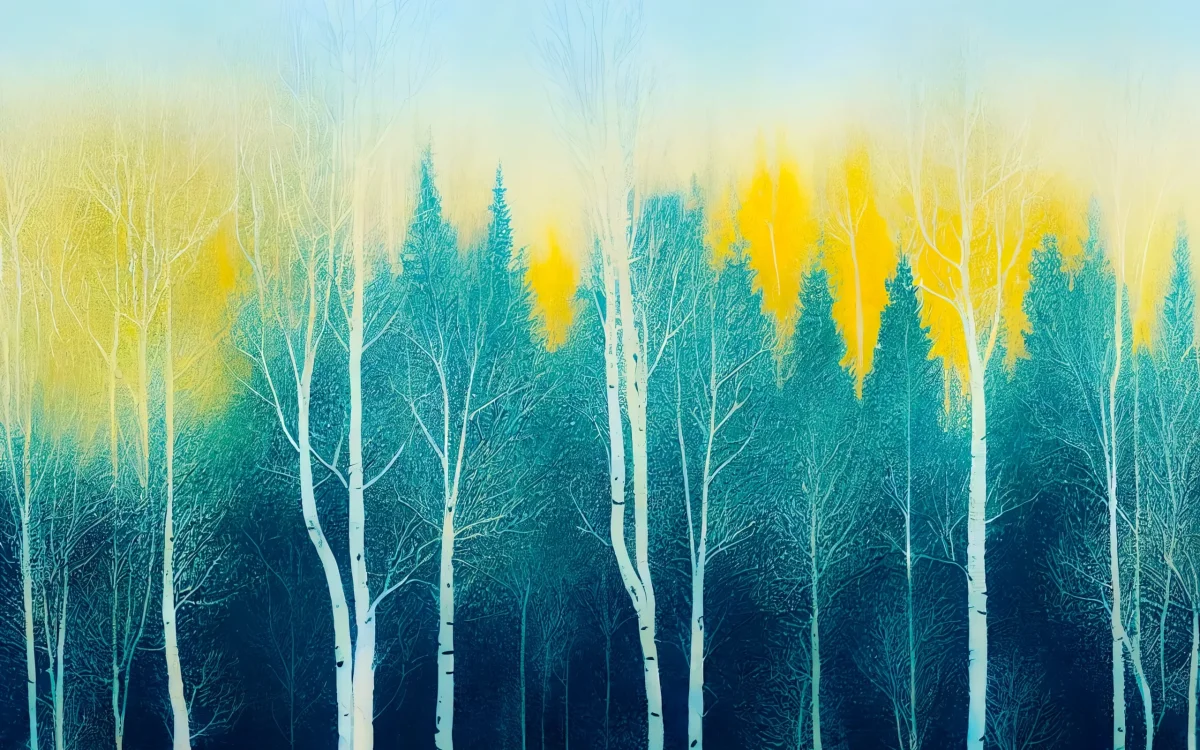 Papier peint Lever du soleil sur la forêt - Saldi Straordinari – Offerte Speciali Disponibili Adesso Papier peint Photo- Rayons de soleil à travers la forêt d'automne - 10471