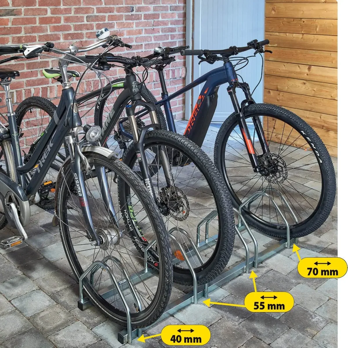 Râtelier vélos largeurs Expériences Mémorables Extérieur