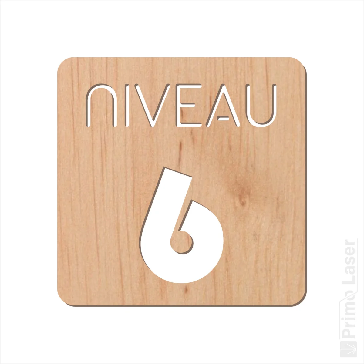 Signalétique niveau 6 en bois – ép 5mm - Vins caisse Rouges Harmonieux pour Chaque Occasion