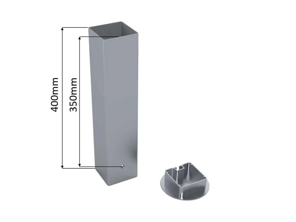 Jeu de 4 fourreaux aluminium pour poteaux de 80x80mm – Hauteur 400mm - Matériel sport pas cher – Meilleur rapport qualité-prix - {'count': 2, 'name': 'tennis'}
