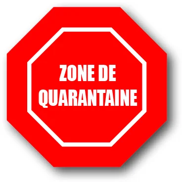 DuraSign pictogramme ARRÊT ZONE DE QUARANTAINE - Saldi Straordinari – Offerte Speciali Disponibili Adesso - Stationnement interdit