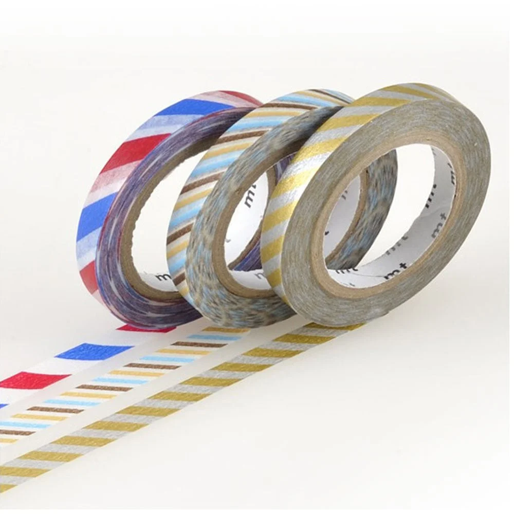 Trio de Masking Tape Slim Rayé - Organisation KonMari de la maison avec des solutions de rangement