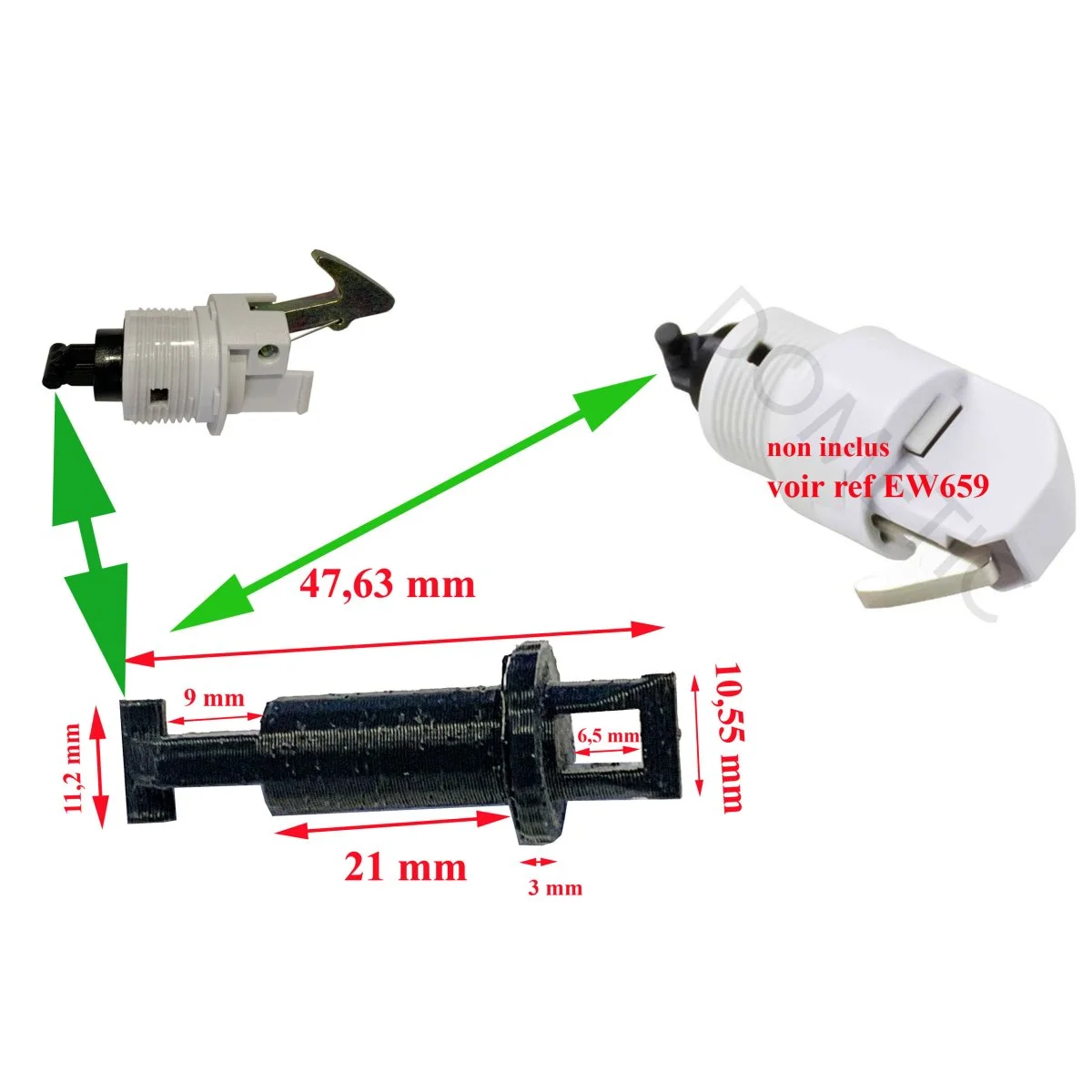 Dometic partie axe centrale verrou réfrigérateur RML9335 RML9331 RML9435 RML9330 RML9430 RML9435 RMLT9335 RMLT9435 Accessoires Outdoor Liberté Mouvement