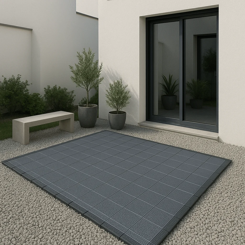 Dalle clipsable terrasse | 10m² - Matériel sport pas cher – Meilleur rapport qualité-prix Avis sur huit dalles de terrasse à poser sur plots