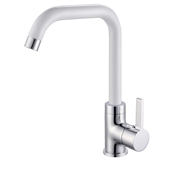 Mitigeur évier bec haut L COLORADO chromé/blanc - Accessoires Outdoor pour Plus de Liberté de Mouvement Mitigeur d'évier haut COLORADO EUROSANIT Noir Mat