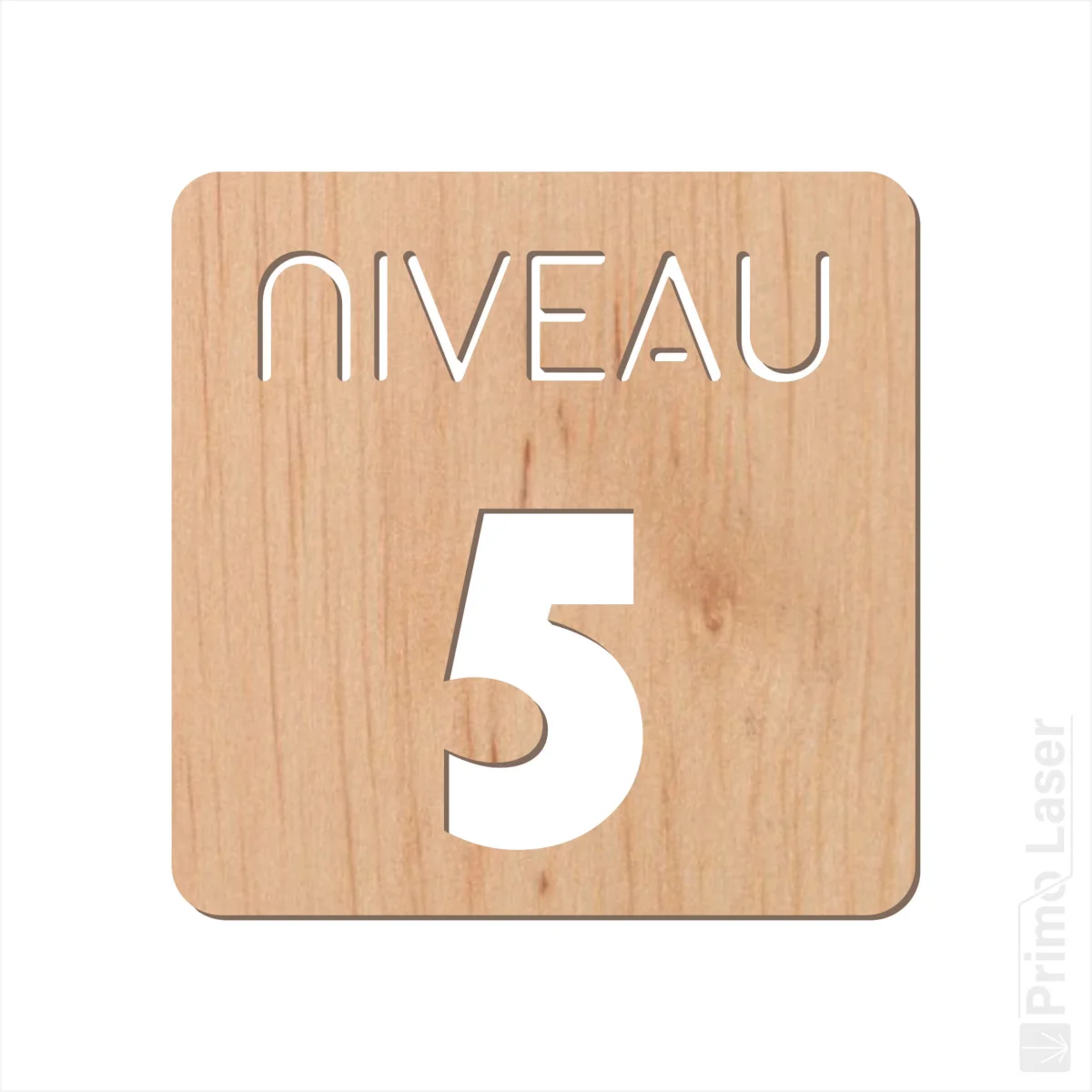 Signalétique Plaque niveau 5 en bois – ép 5mm - Vins Rouges Harmonieux pour Chaque Occasion