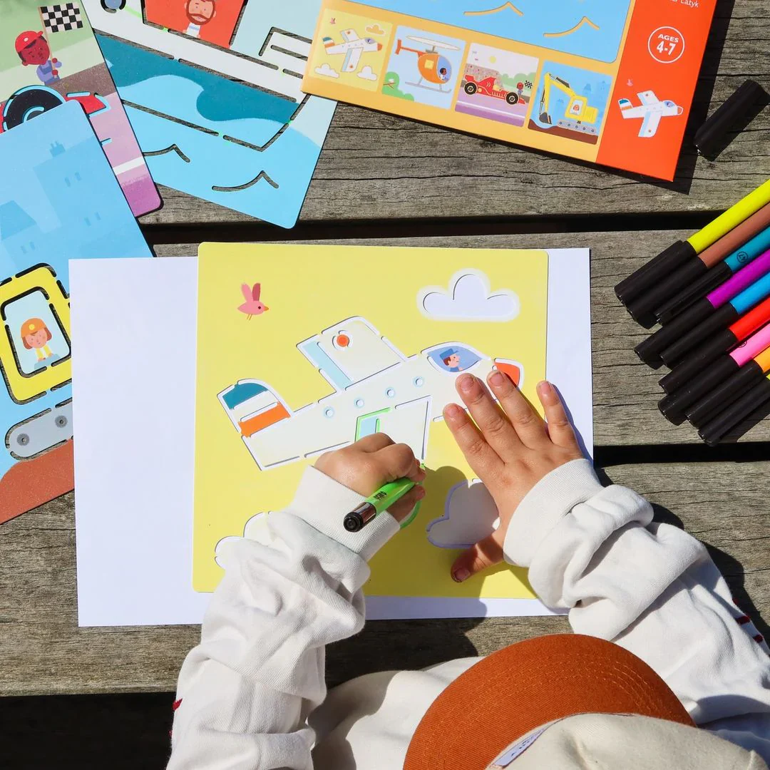 POCHOIRS enfants TRANSPORTS & CO - Boutique Maman & Bébé – Produits Essentiels au Quotidien