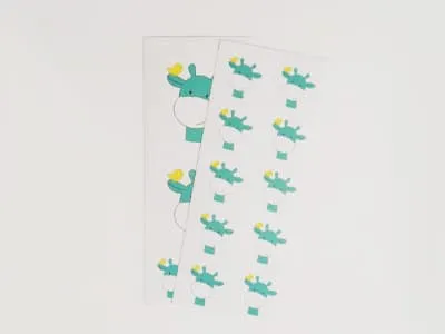 Stickers girafe emeraude – Lot de 30 - ​Boulangerie-Pâtisserie | Pain au Levain & Viennoiseries​ Viennoiseries - Sébastien Brocard