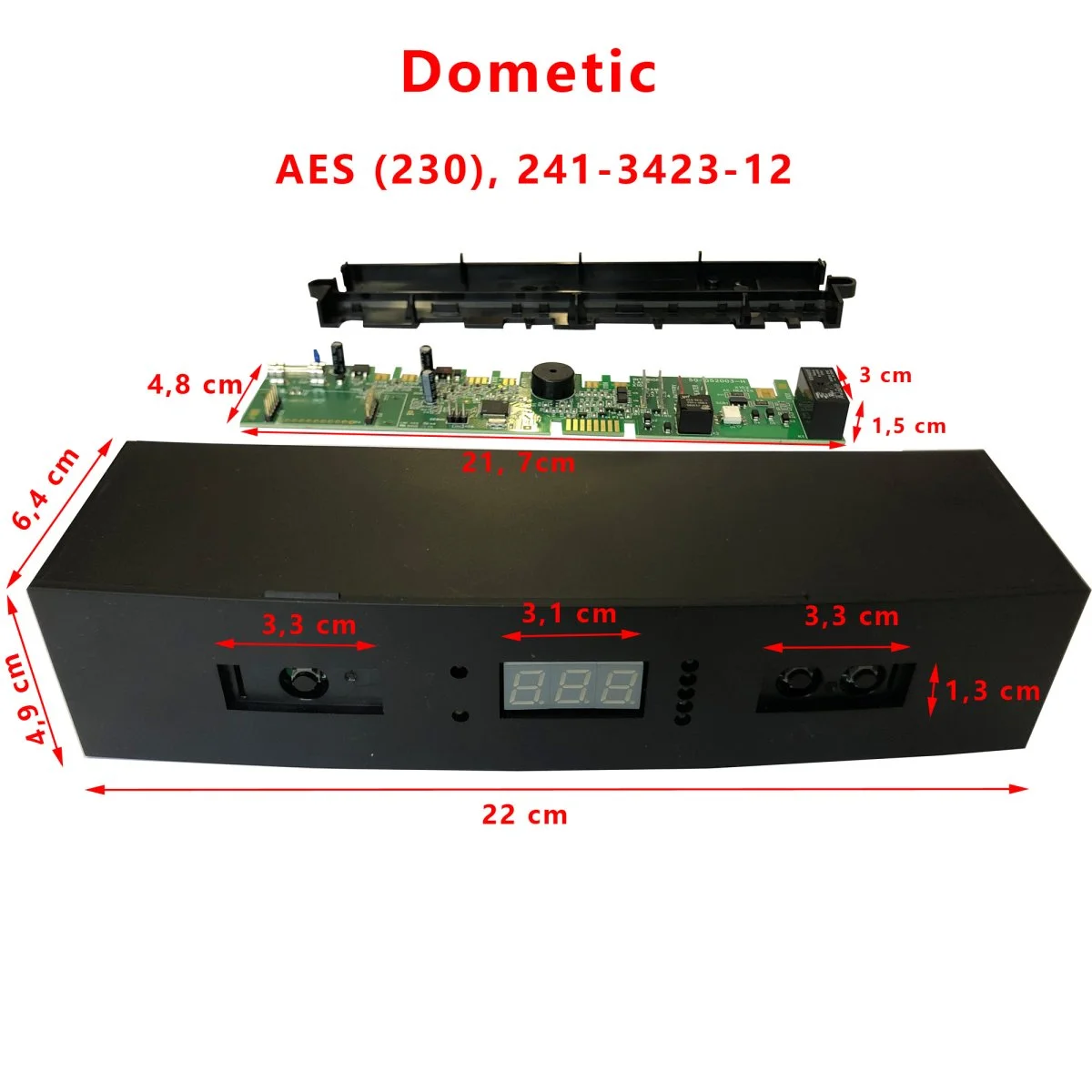 Panneau de commande AES(230V), 241-3423-12 pour les modèles : RM8405, RM8505, RM8555, RML8555, RMS8405, RMS8465, RMS8505, RMS8555 Dometic - Accessoires Outdoor pour Plus de Liberté de Mouvement - {'count': 1, 'name': 'RML'}