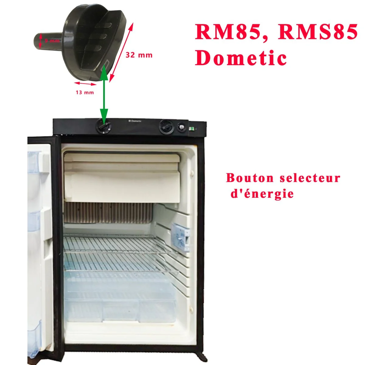 Dometic, bouton rotatif selecteur du mode d’énergie pour RM8500, RM8550, RMS8500, RMS8550 - Accessoires Outdoor pour Plus de Liberté de Mouvement - {'count': 1, 'name': 'scooters'}