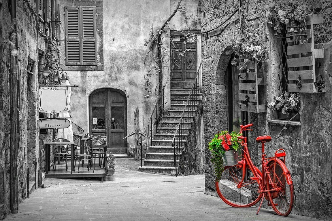 Peinture murale Ruelle en Toscane - Saldi Straordinari – peintures Offerte Speciali Disponibili Adesso