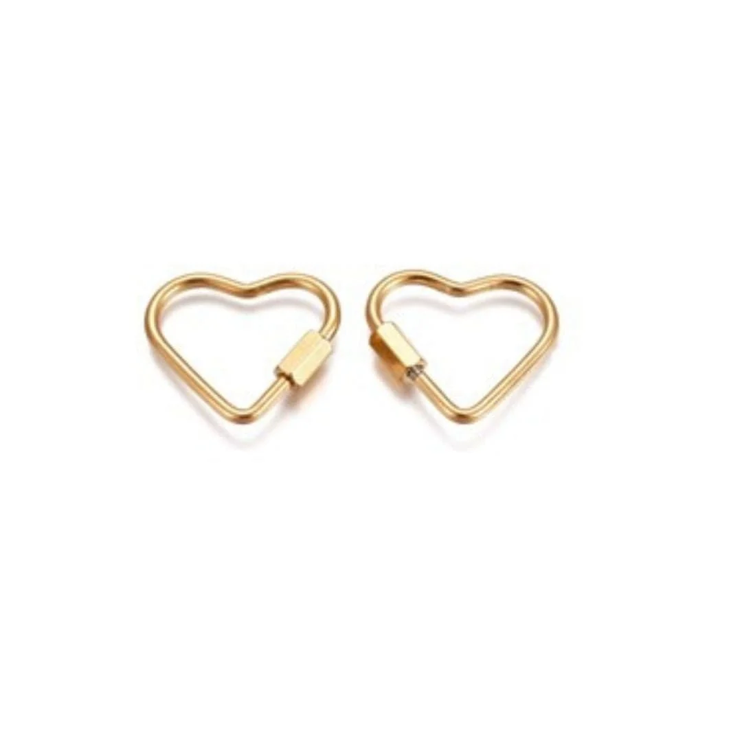 Petit mousqueton Coeur acier inoxydable - Saldi Straordinari – Offerte artisanale Speciali Disponibili Adesso