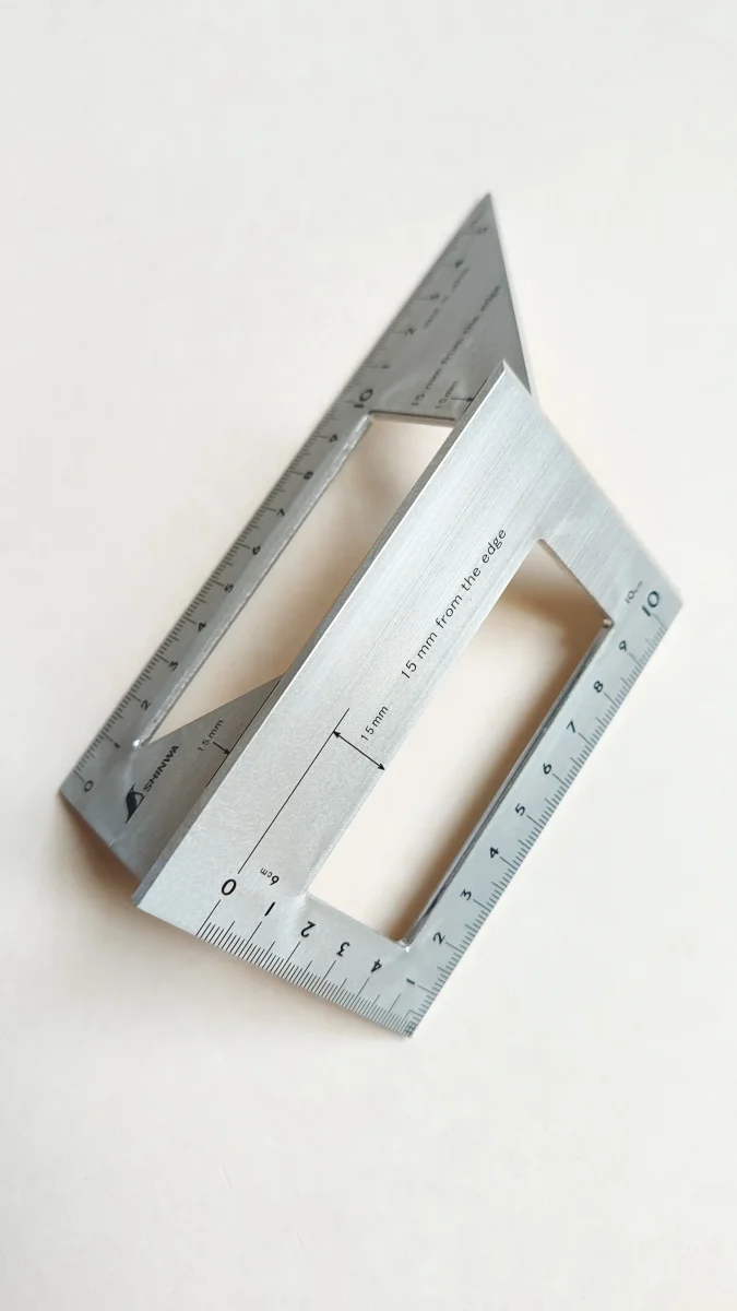 Équerre 3D japonaise 60mm "Shinwa" Onglet 45° - Accessoires Outdoor pour Angles Plus de Liberté de Mouvement